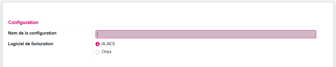 configuration des factures