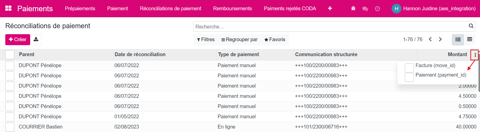 Réconciliation