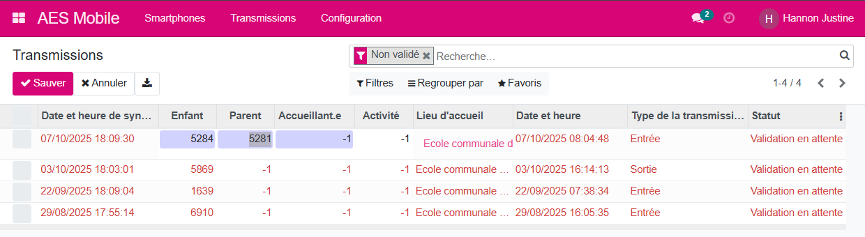 transmission en erreur 