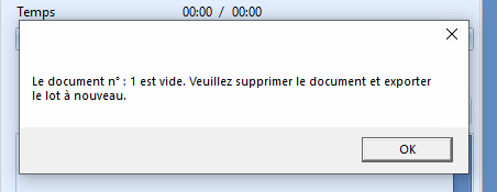 Erreur document vide